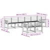 vidaXL Āra dīvānu komplekts 8 pcs Dabiska Cietā akācijas koks