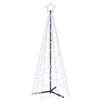 vidaXL Ziemassvētku egle, 200 vēsi baltas LED lampiņas, 70x180 cm