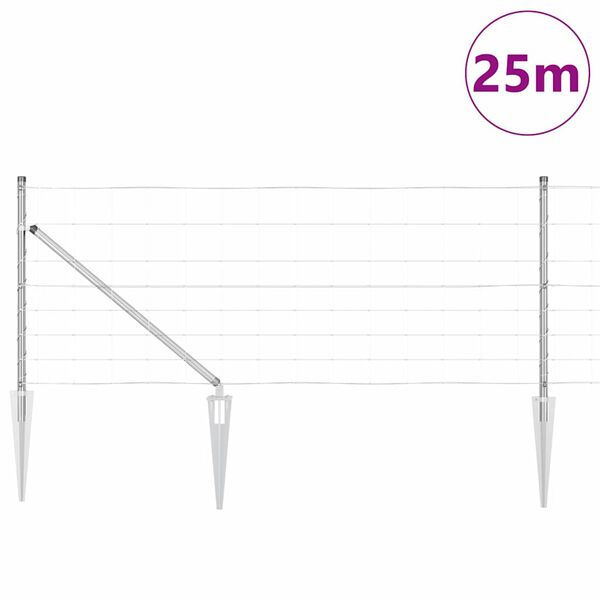 vidaXL Žoga āķis Cinkots 25 x 0,8 m Tērauds
