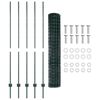 vidaXL Eiropas žogs ar stabu 10 x 1,5 m PVC pārklāts tērauds Zaļa
