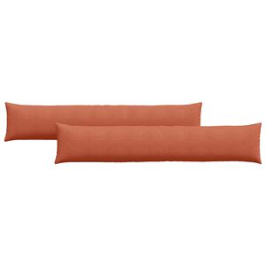 vidaXL Dīvāna spilveni 2 pcs Sarkans oranžs 200 x 40 cm