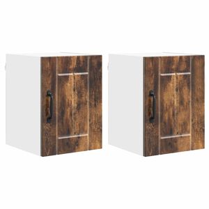 vidaXL Sienas skapis LUCCA 2 pcs Kūpināts ozols 30 x 31 x 40 cm
