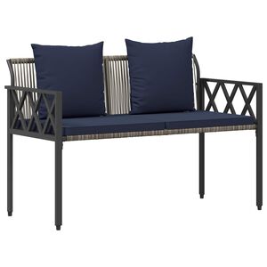 vidaXL Āra soli 2 -Seater 116 x 56 x 75 cm poliratāns