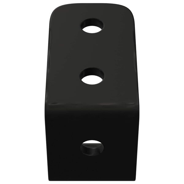 vidaXL Āķi 12 pcs Melna M5 x 110 mm Dzelzs