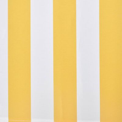 vidaXL markīze, sarullējama, 300 cm, dzeltena ar baltu