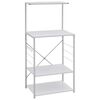 vidaXL virtuves plaukts, balts, 60x39,6x123 cm, inženierijas koks