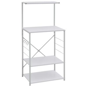 vidaXL virtuves plaukts, balts, 60x39,6x123 cm, inženierijas koks