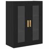 vidaXL Sienas skapis Melns ozolkoks 69,5 x 34 x 90 cm