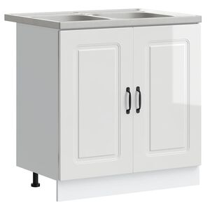 vidaXL Virtuves Skapis Kalmar Spilgti balts 80 x 46 x 81,5 cm