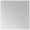 vidaXL LED vannas spogulis Caurspīdīgs 50 x 50 cm rūdīts stikls