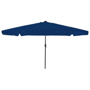 vidaXL Dārza parasols 395 x 395 x 245 cm Poliesters Apaļ&scaron; Azurblau