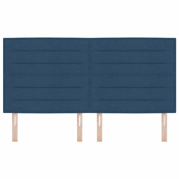 vidaXL Galvgalis ar galvas klāju Zila 180 cm Mākslīgā āda