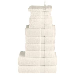 vidaXL dvieļu komplekts SOLUND, 12 gab., krēmkrāsa, 600 gsm