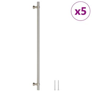 vidaXL skapja rokturi, 5 gab., sudraba, 320 mm, nerūsējo&scaron;ais tērauds