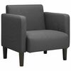 vidaXL dīvāna krēsls ar roku balstiem tum&scaron;i pelēks 54cm velveta audums