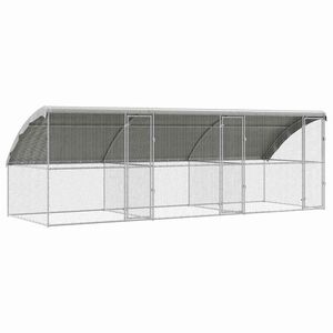 vidaXL Vistu būris 3 gab. Sudraba 600 x 200 x 200 cm Cinkots tērauds