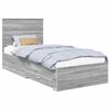 vidaXL Gultas rāmis Pelēks Sonoma 90 x 190 cm Inženierijas koks