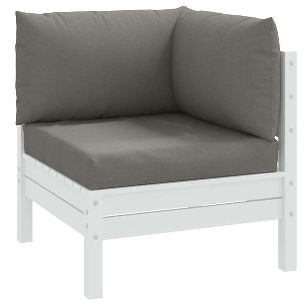 vidaXL pale&scaron;u spilveni, 3 gab., audums, tum&scaron;i pelēks