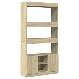 vidaXL augstais skapītis, ozolkoka, 92x33x180 cm, konstruēts koks