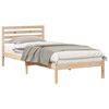 vidaXL Gultas rāmis Brūna 100 x 220 cm Ciets priedes koks
