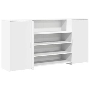 vidaXL reģistratūras galds, balts, 200x50x103,5 cm, inženierkoks