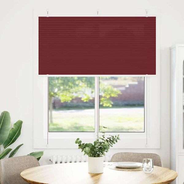 vidaXL kroku žalūzija Bordo sarkana 120x100 cm auduma platums 119,4 cm