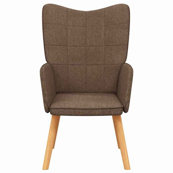 vidaXL atpūtas krēsls, brūns audums