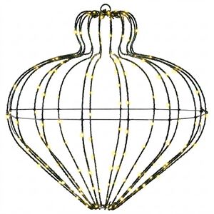 vidaXL Ziemassvētku fināla gaisma 192 LED Silti balts Diam. 40 x 40 cm
