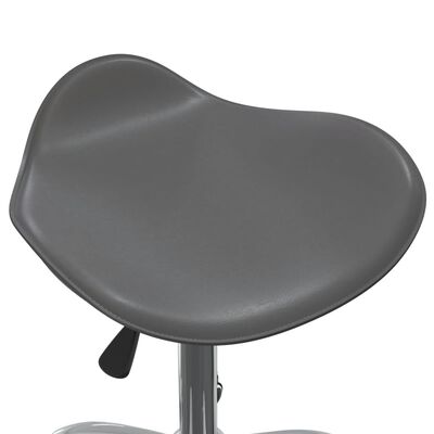 vidaXL salona krēsls, pelēka mākslīgā āda