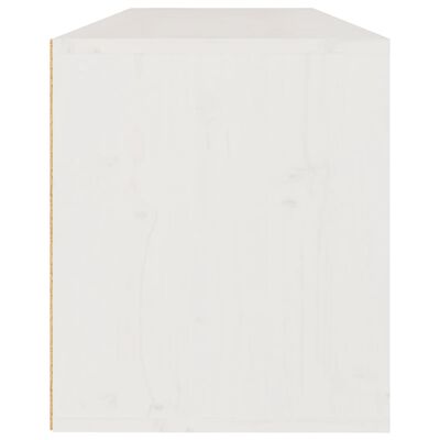 vidaXL sienas skapītis, balts, 100x30x35 cm, priedes masīvkoks