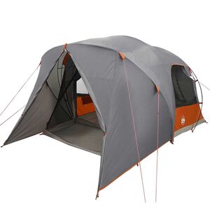 vidaXL Dome teltis 6 personām Pelēka un oranža 500 x 314 x 206 cm