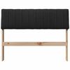 vidaXL Mīkstināts gultas galvgalis Melna 100 cm Ciets priedes koks