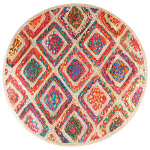 vidaXL paklājs, &Oslash; 120 cm, daudzkrāsains, mazgājams, neslīdo&scaron;s