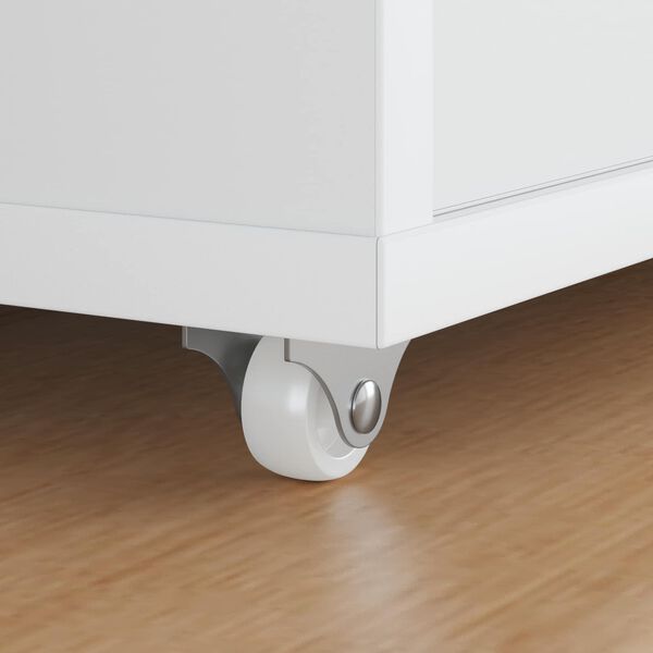 vidaXL Ritenis 2 pcs Balts 42 x 11,5 x 29 mm Dzelzs