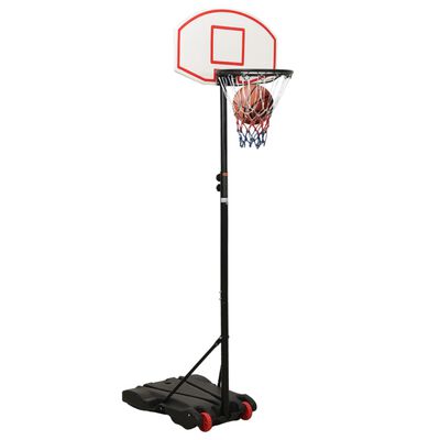 vidaXL basketbola vairogs, balts, 216-250 cm, polietilēns