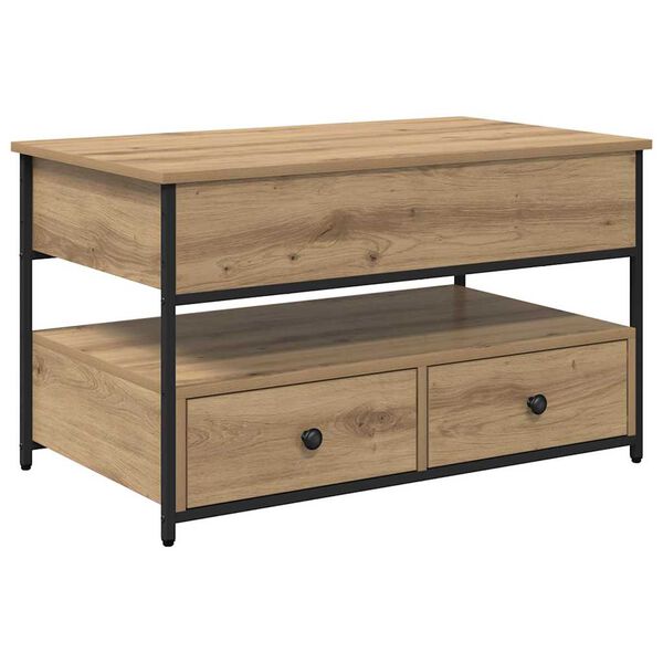 vidaXL Kafijas galdiņ&scaron; ar atvilktni Artisānā ozols 85 x 50 x 50 cm