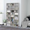 vidaXL CD plaukts, betonpelēks, 102x16x177,5 cm, inženierijas koks
