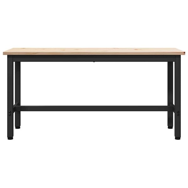 vidaXL Ēdamgalds Dabiska 100 x 32,5 x 49 cm Masīvkoka priede