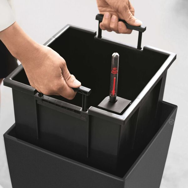 LECHUZA puķu kaste Cubico Color 30 ALL-IN-ONE, pelēkbrūna, 13138