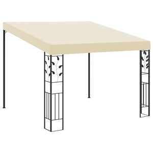 vidaXL dārza nojume, stiprināma pie sienas, 3x3x2,5 m, krēmkrāsas