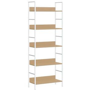 vidaXL 5-līmeņu grāmatplaukts, ozolkoka krāsā, 60x27,6x158,5 cm, koks
