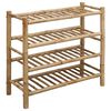 vidaXL Apavu plaukts 68 x 28 x 63 cm Bambuss Dabiska