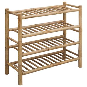 vidaXL Apavu plaukts 68 x 28 x 63 cm Bambuss Dabiska