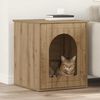 vidaXL Kaķu māja Mākslīgā ozola 53 x 52 x 62 cm Inženierijas koks