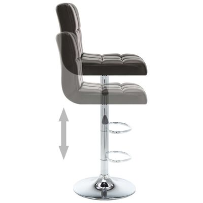 vidaXL bāra krēsli, 2 gab., brūna mākslīgā āda