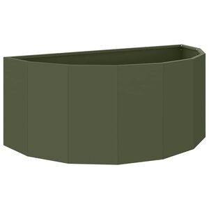 vidaXL Puķu kaste Olīvu zaļ&scaron; 90 x 45 x 35 cm Tērauds