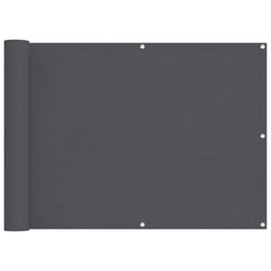 vidaXL Balkona ekrāns Antracīts 75 x 200 cm PU pārklāts Oksfords alu