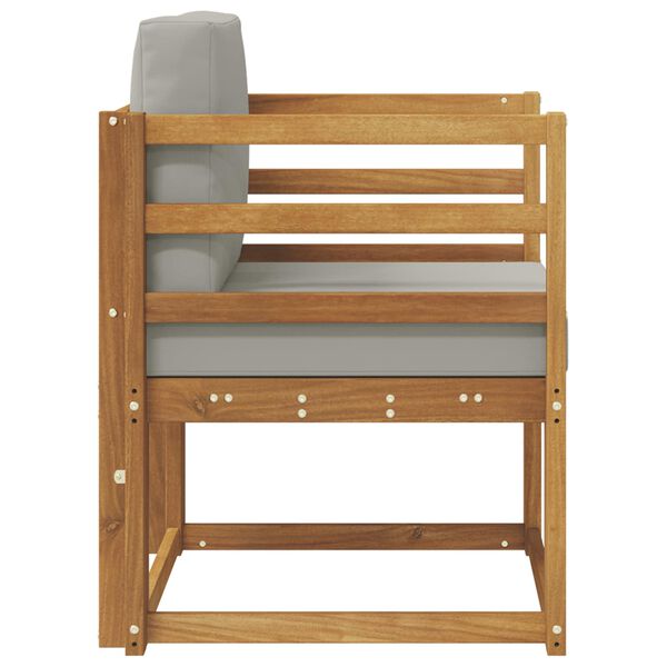 vidaXL Āra dīvāns Cieta akācijas koks un poliesters