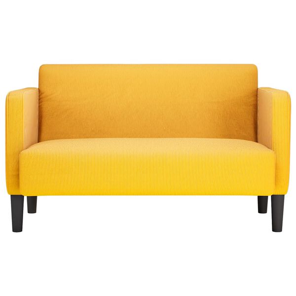 vidaXL Loveseat dīvāns, gai&scaron;i dzeltens, 109 cm, velveta audums