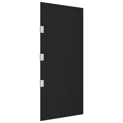 vidaXL sānu paneļi durvju nojumei, 2 gab., melns rūdīts stikls